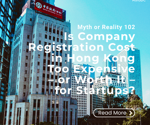Hong Kong startup energy with trams passing the iconic Bank of China tower, reflecting modern growth & founder ambition.